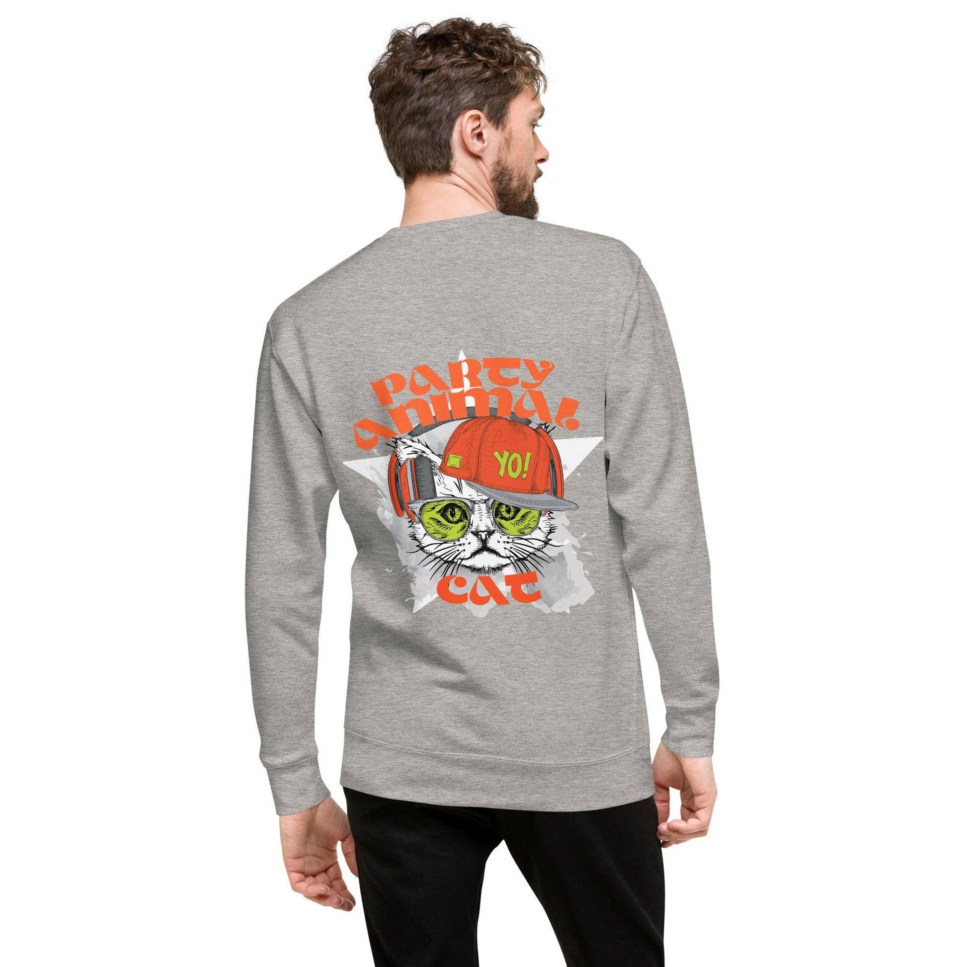 party-animal-cat-premium-pullover-pullover-jlr-design-97875 - JLR Design