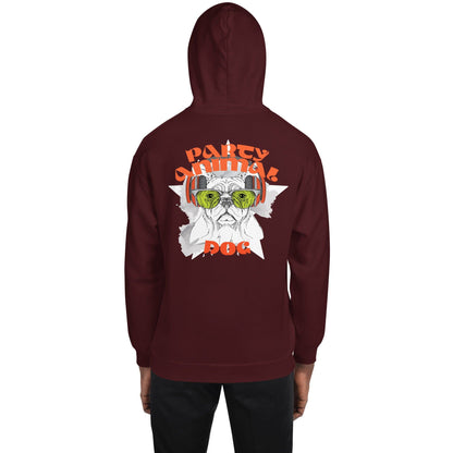 Party Animal Dog Hoodie Hoodie 69.99 Animal, Dog, Hoodie, Party JLR Design