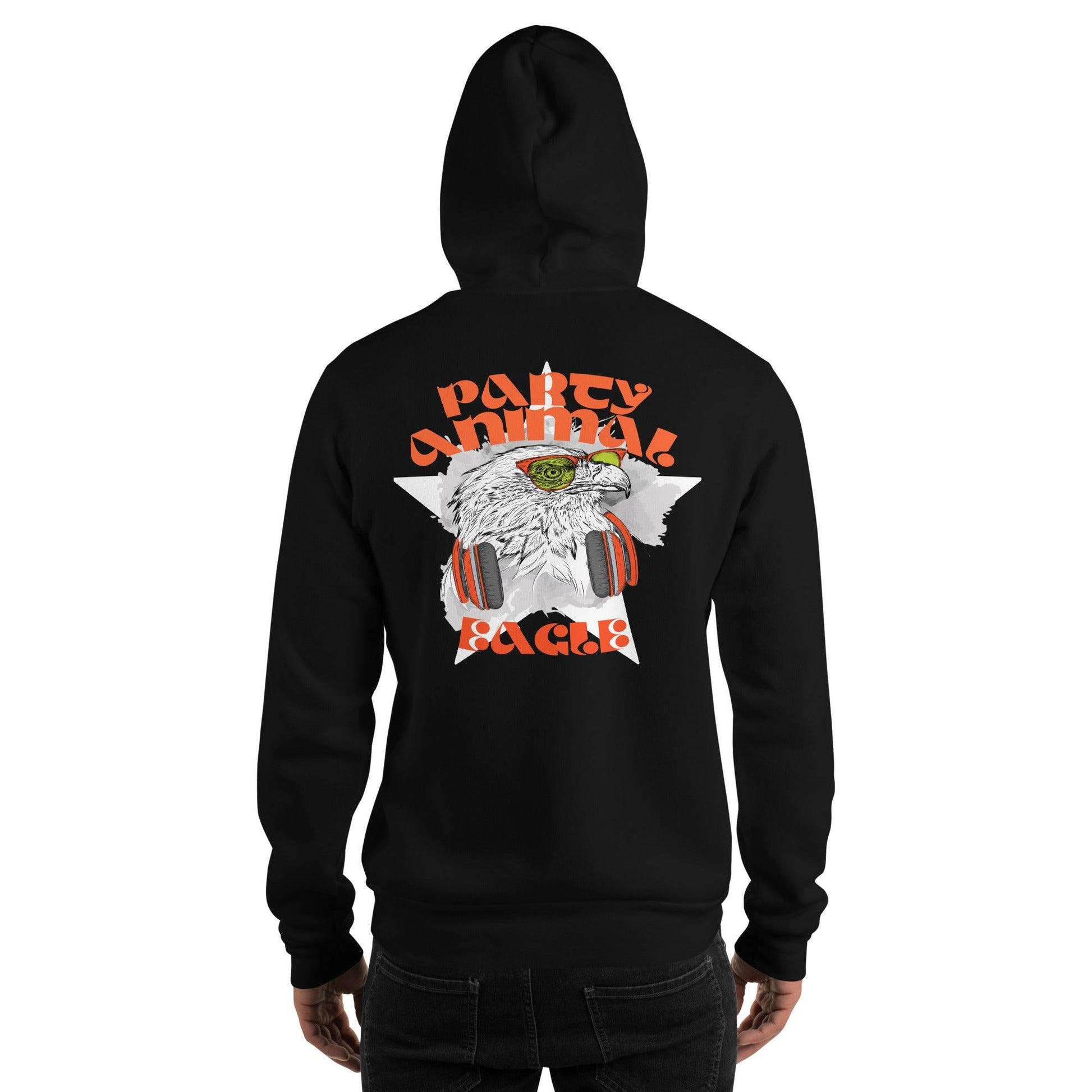 Party Animal Eagle Hoodie Hoodie 69.99 Eagle, Hoodie, Party JLR Design