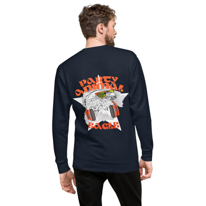 Party Animal Eagle Premium-Pullover Pullover 74.99 Animal, Eagle, Party, Pullover JLR Design