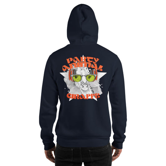 Party Animal Giraffe Hoodie Hoodie 69.99 Animal, Giraffe, Hoodie, Party JLR Design