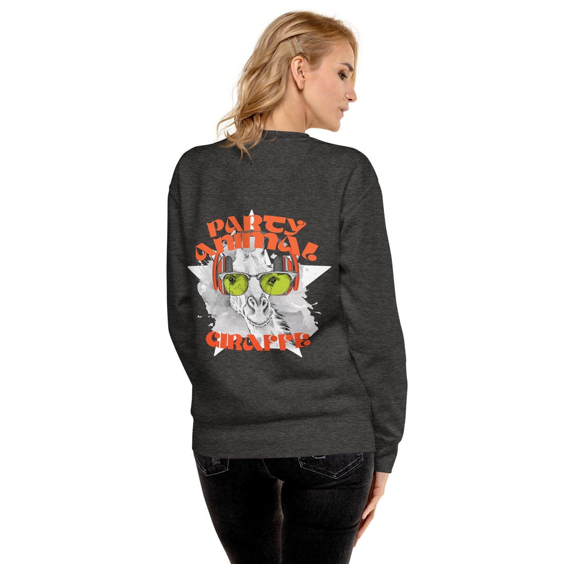 party-animal-giraffe-premium-pullover-pullover-jlr-design-42783 - JLR Design