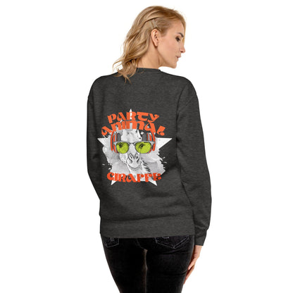 Party Animal Giraffe Premium-Pullover Pullover 74.99 Animal, Giraffe, Party, Pullover JLR Design