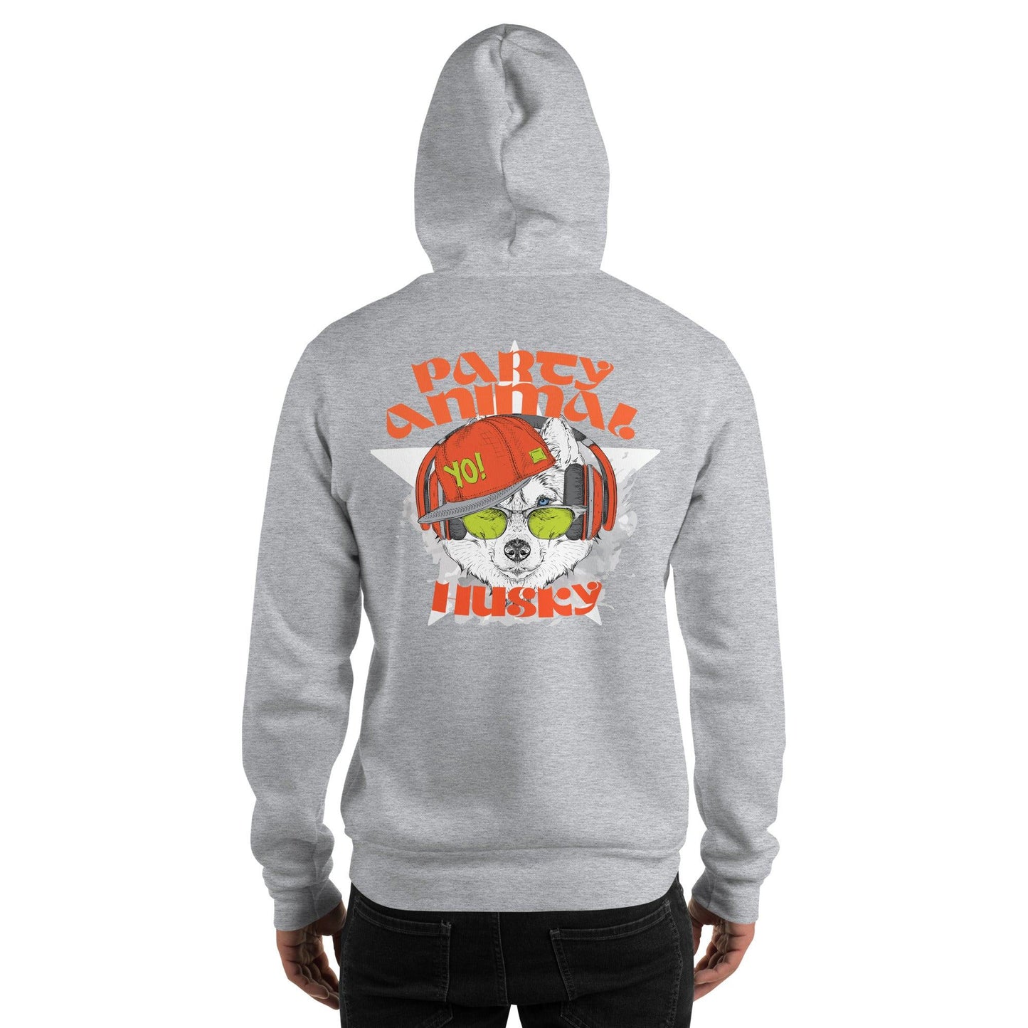 Party Animal Husky Hoodie Hoodie 69.99 Animal, Hoodie, Husky, Party JLR Design