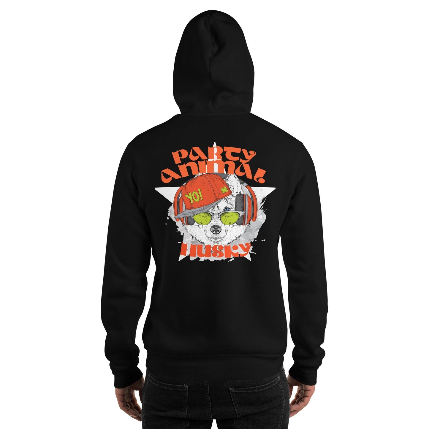 Party Animal Husky Hoodie Hoodie 69.99 Animal, Hoodie, Husky, Party JLR Design