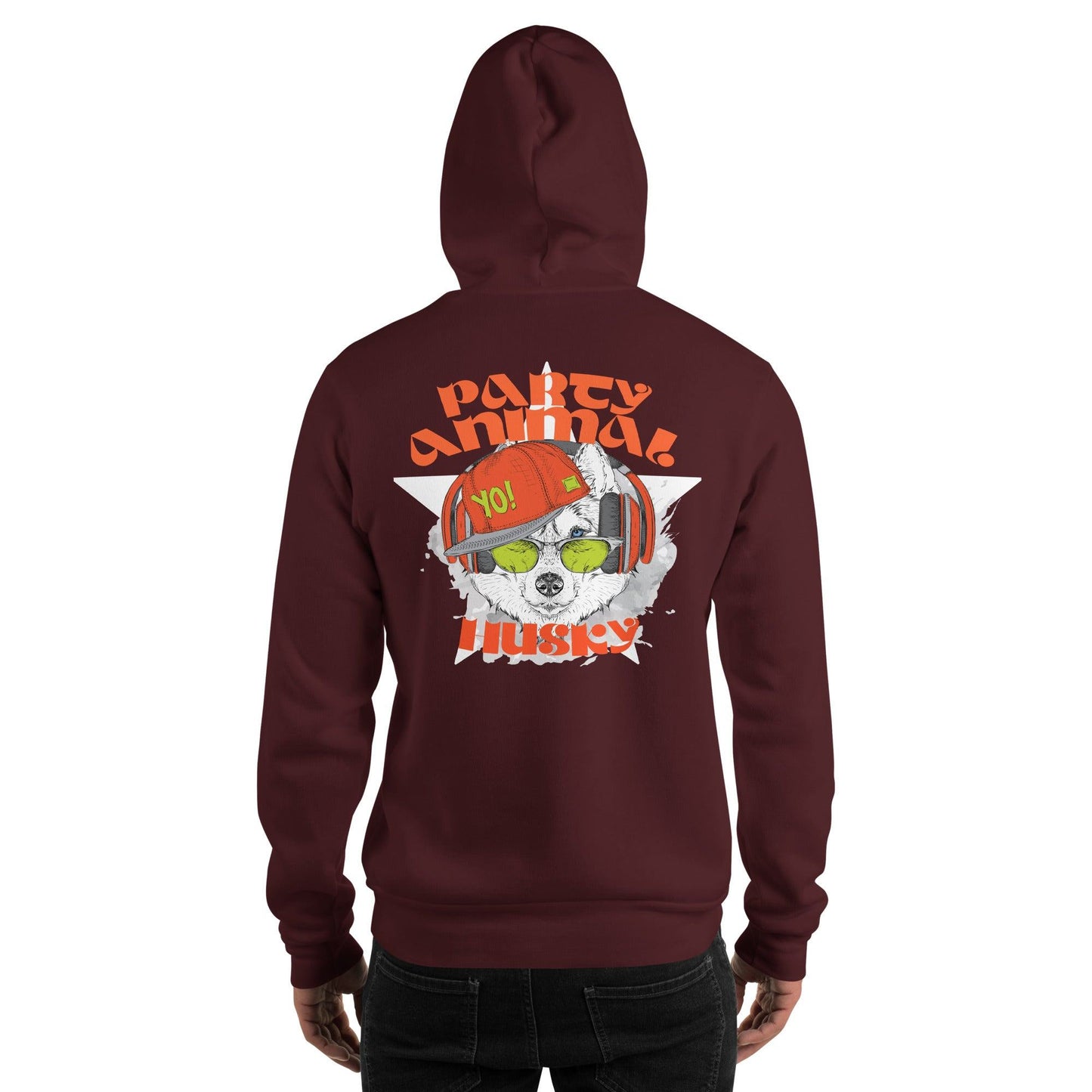 Party Animal Husky Hoodie Hoodie 69.99 Animal, Hoodie, Husky, Party JLR Design