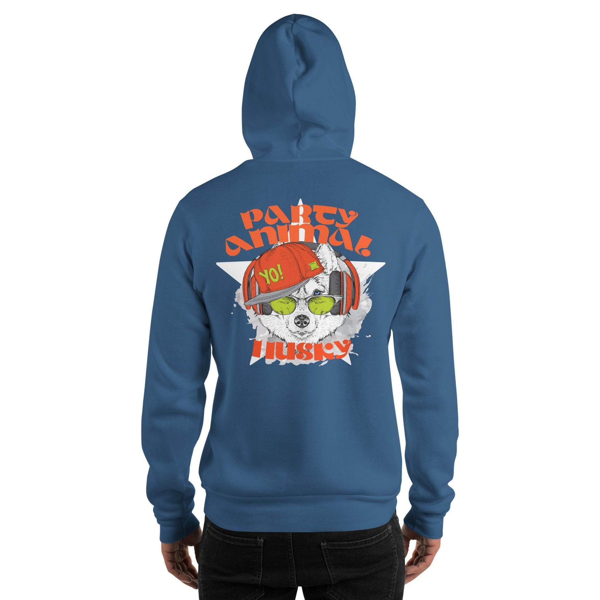 Party Animal Husky Hoodie Hoodie JLR Design