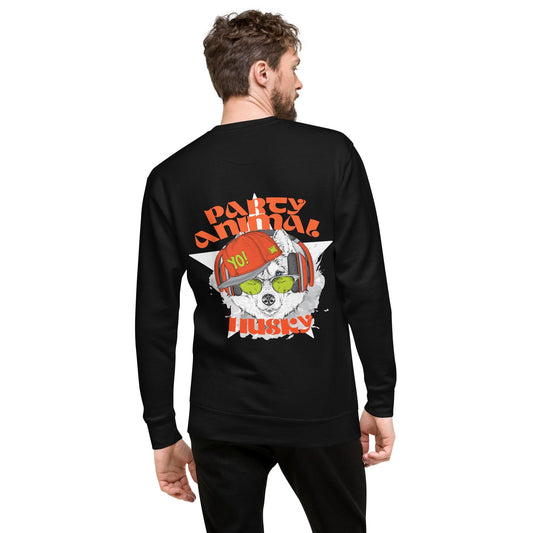 Party Animal Husky Premium-Pullover Pullover 74.99 Animal, Husky, Party, Pullover JLR Design