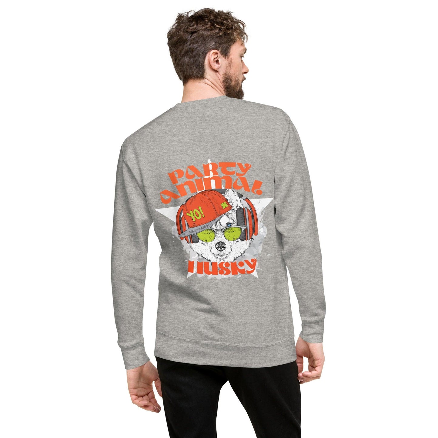 Party Animal Husky Premium-Pullover Pullover 74.99 Animal, Husky, Party, Pullover JLR Design