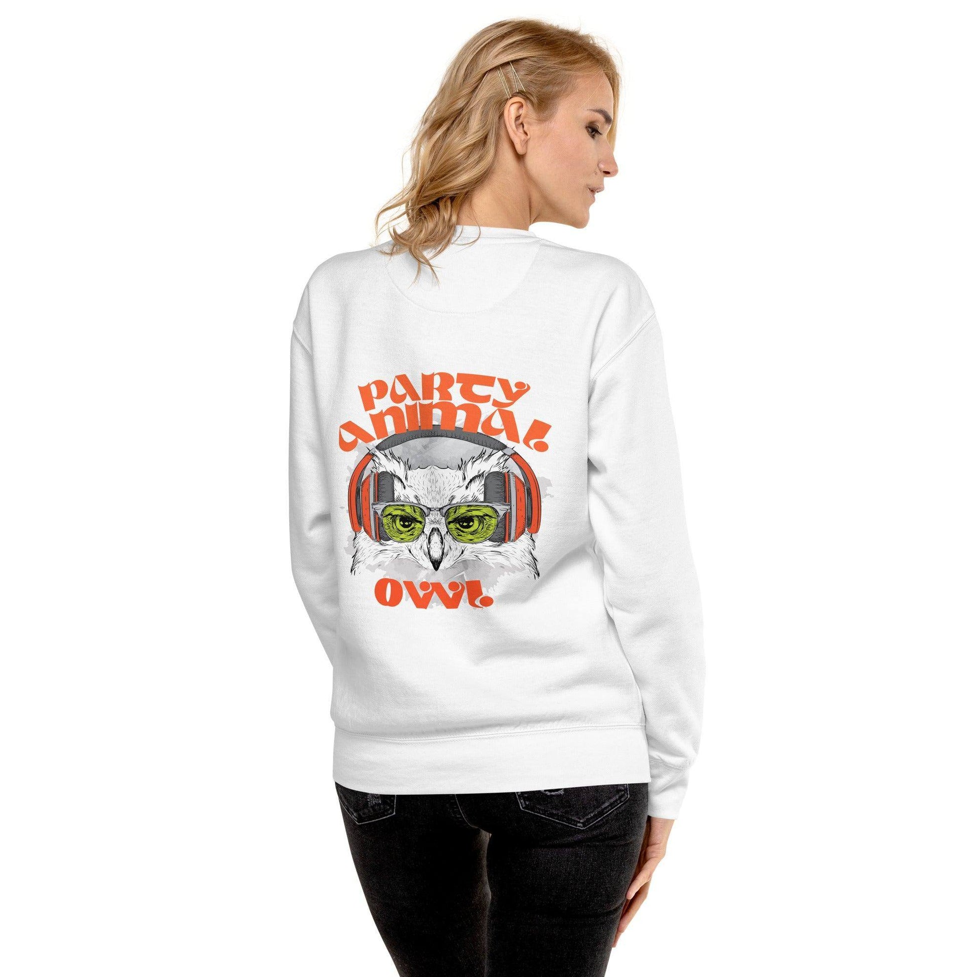 party-animal-owl-premium-pullover-pullover-jlr-design-72185 - JLR Design