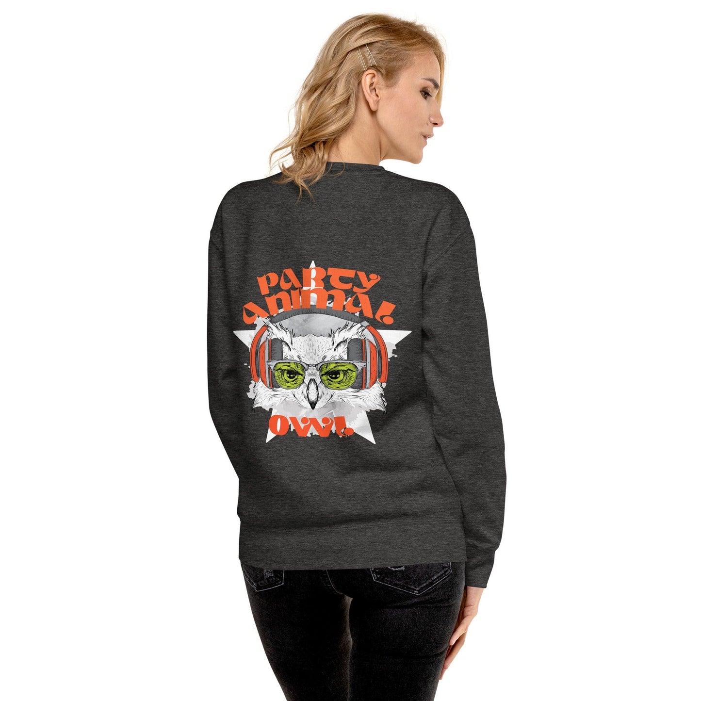 Party Animal Owl Premium-Pullover Pullover 74.99 Animal, Owl, Party, Pullover JLR Design