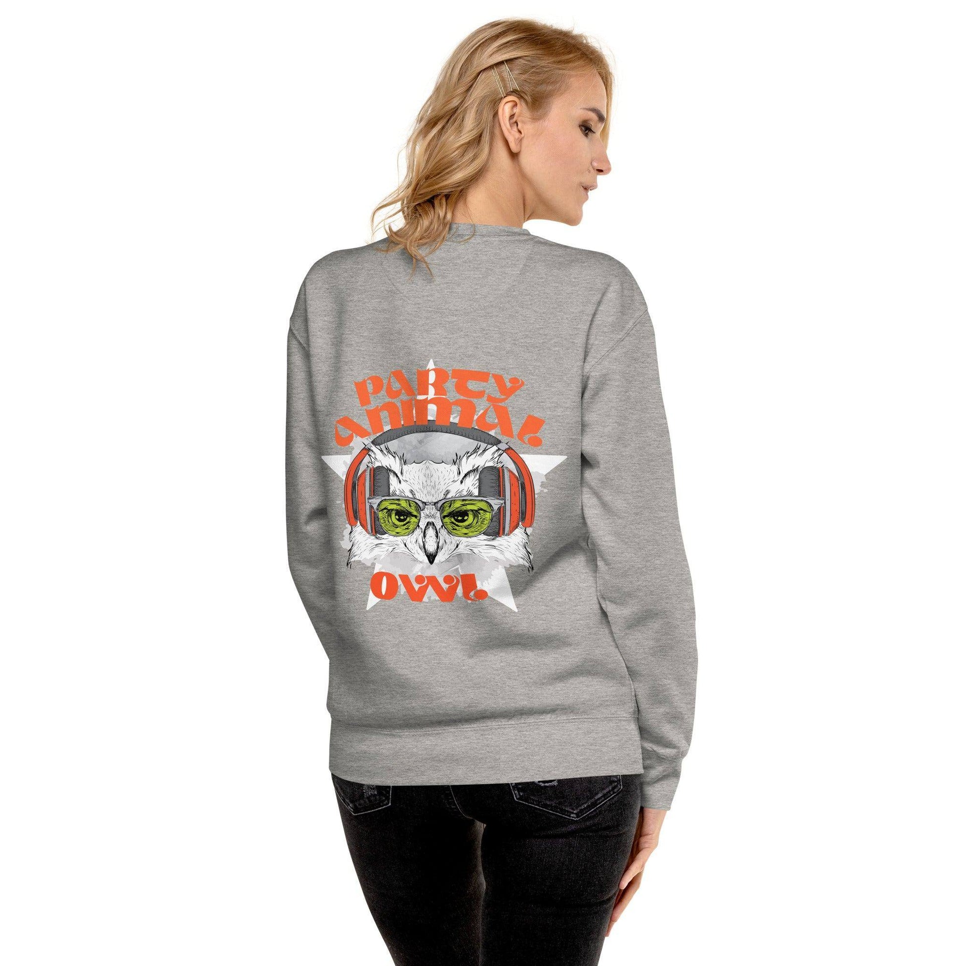 party-animal-owl-premium-pullover-pullover-jlr-design-32450 - JLR Design