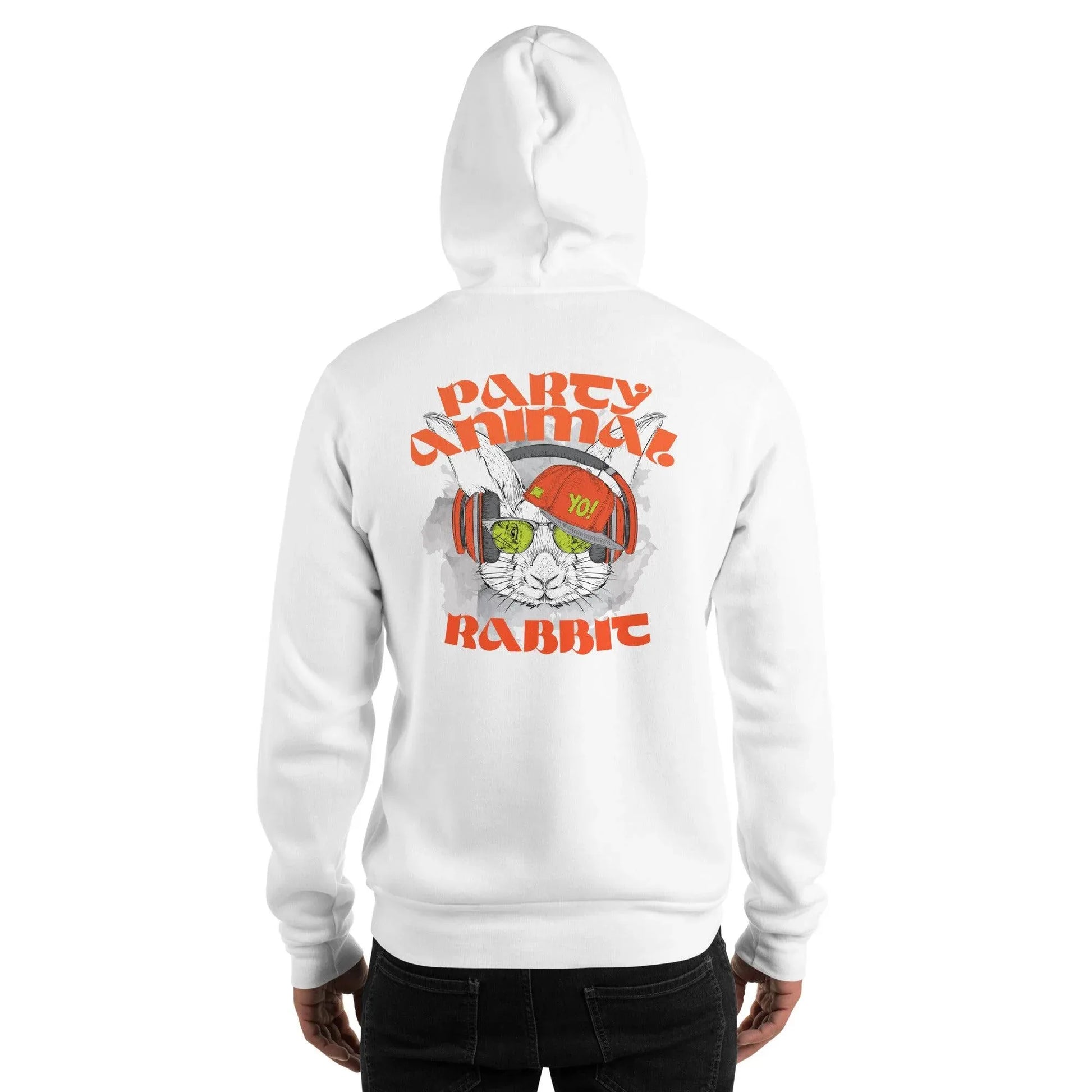 party-animal-rabbit-hoodie-hoodie-jlr-design-36281 - JLR Design