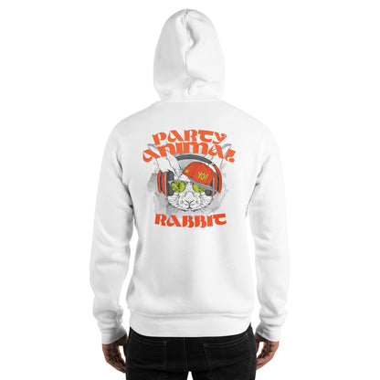 Party Animal Rabbit Hoodie Hoodie 69.99 Animal, Hoodie, Party, Rabbit JLR Design