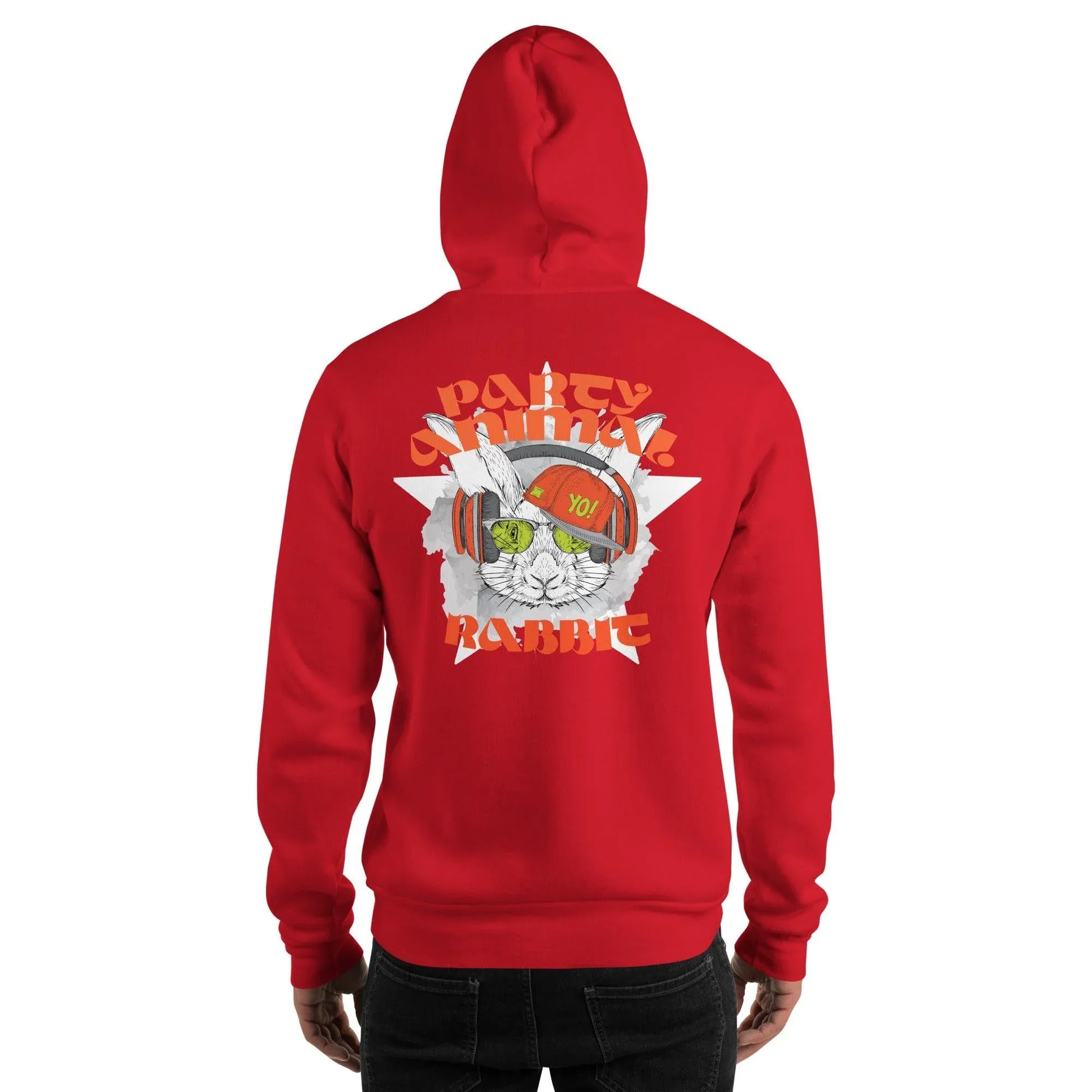party-animal-rabbit-hoodie-hoodie-jlr-design-91464 - JLR Design