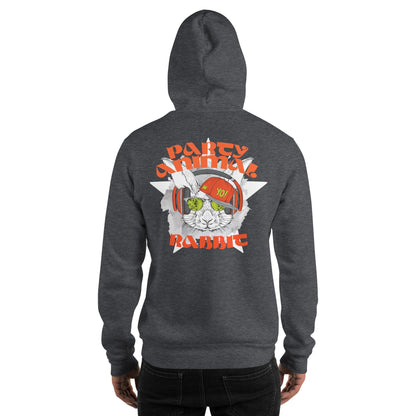 Party Animal Rabbit Hoodie Hoodie 69.99 Animal, Hoodie, Party, Rabbit JLR Design