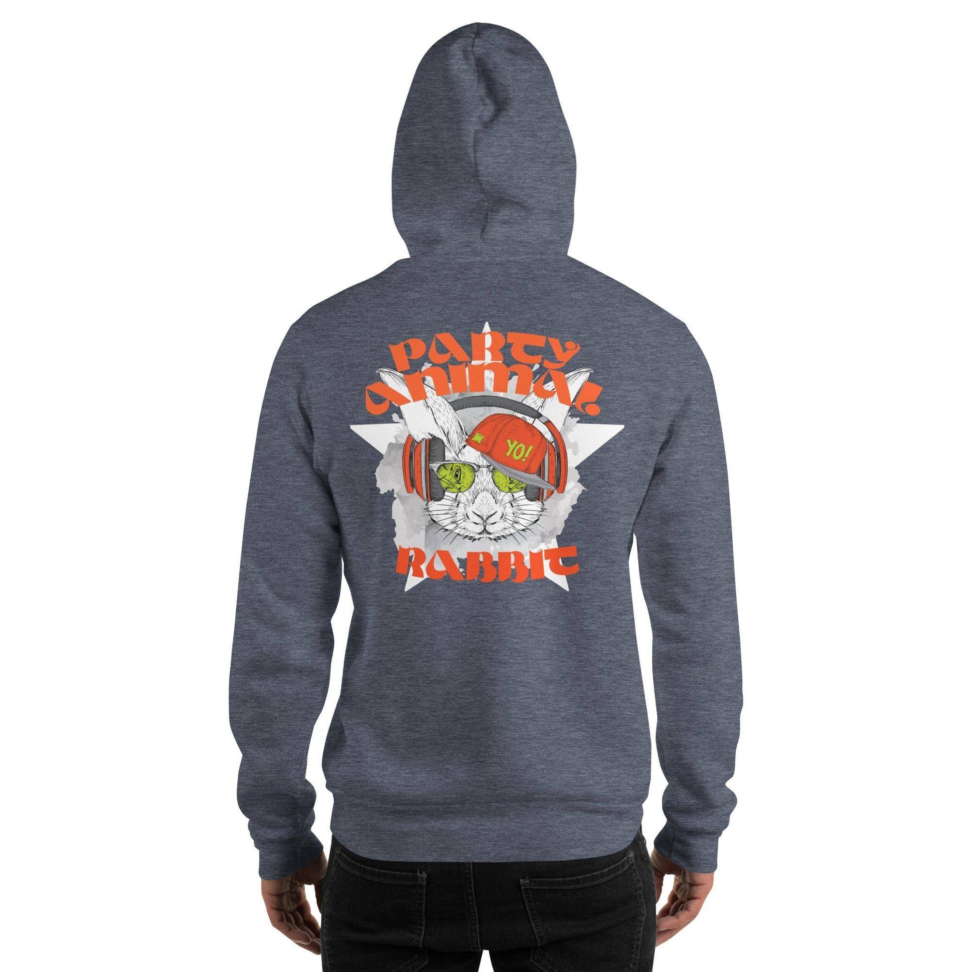 party-animal-rabbit-hoodie-hoodie-jlr-design-54018 - JLR Design