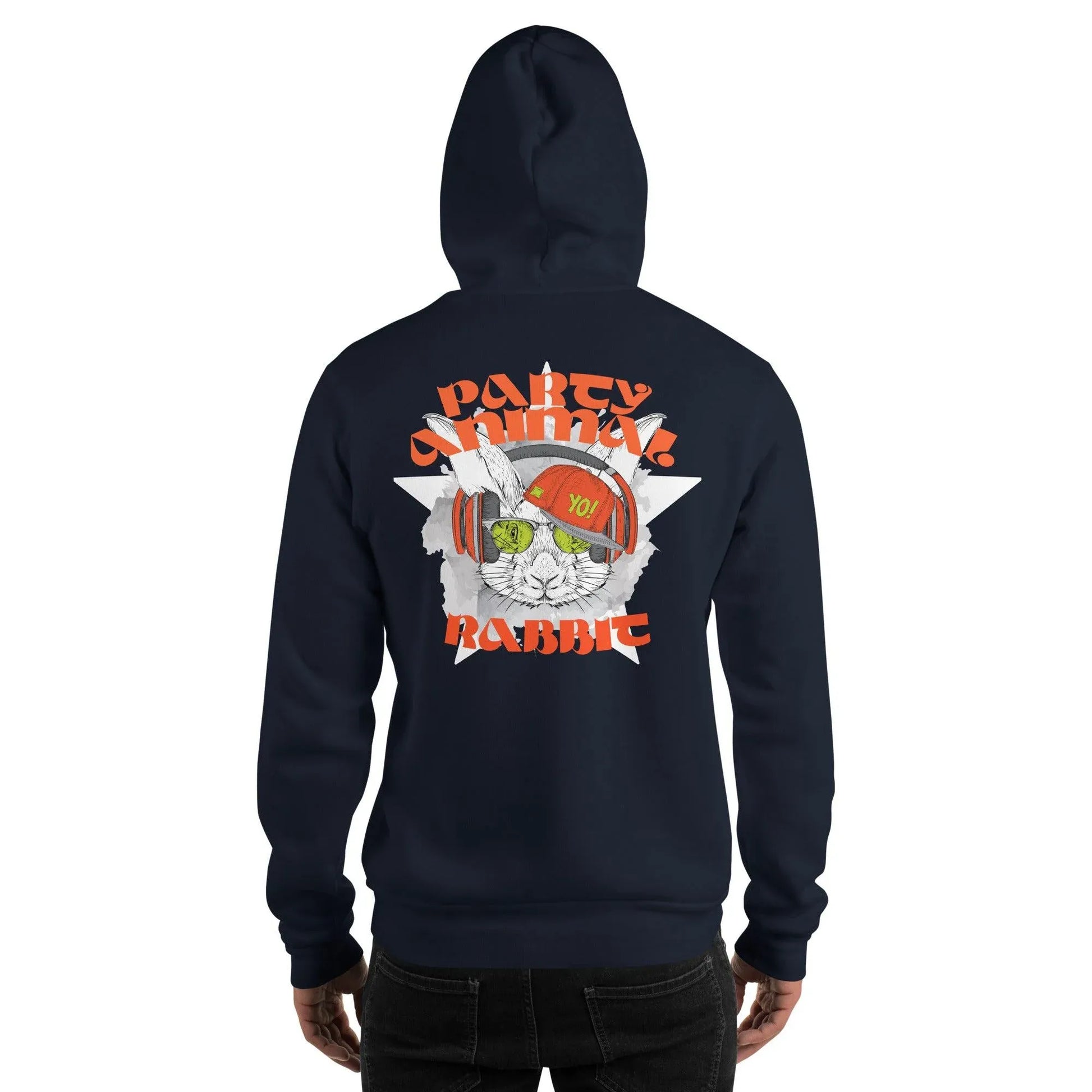 party-animal-rabbit-hoodie-hoodie-jlr-design-69987 - JLR Design