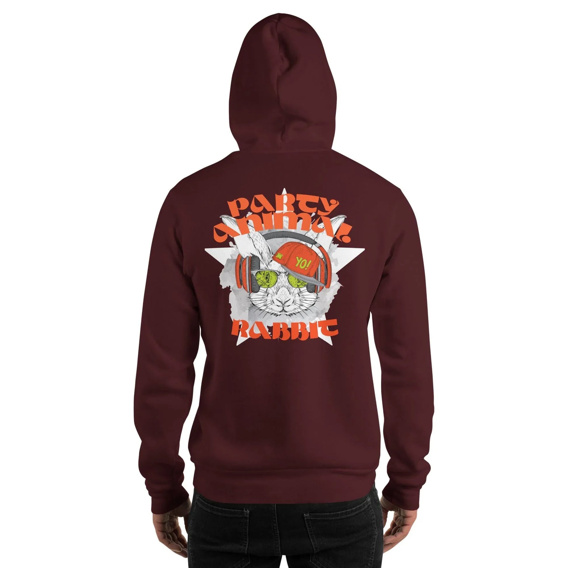 party-animal-rabbit-hoodie-hoodie-jlr-design-34219 - JLR Design