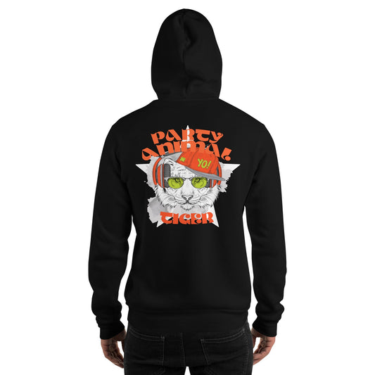 Party Animal Tiger Hoodie Hoodie 69.99 Animal, Hoodie, Party, Tiger JLR Design