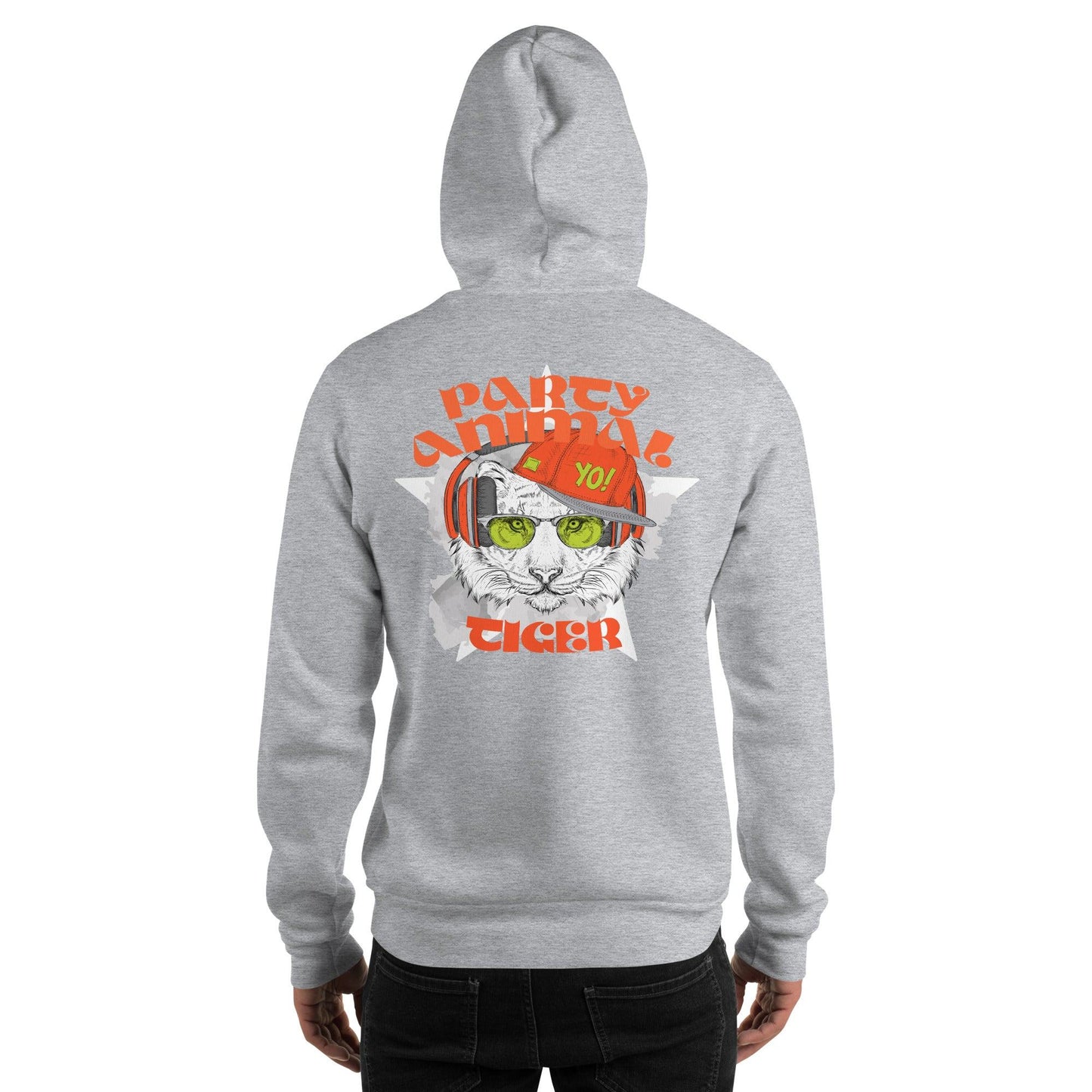 Party Animal Tiger Hoodie Hoodie 69.99 Animal, Hoodie, Party, Tiger JLR Design