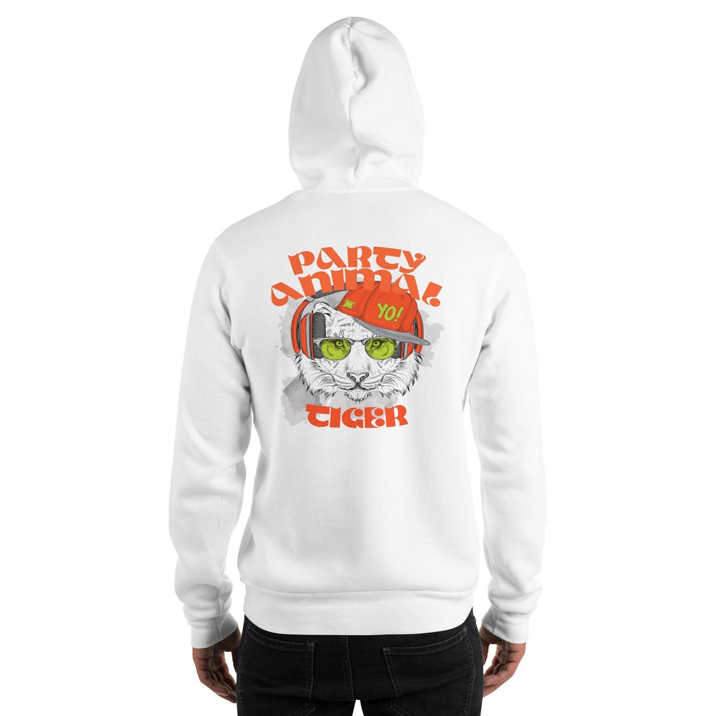 Party Animal Tiger Hoodie Hoodie 69.99 Animal, Hoodie, Party, Tiger JLR Design