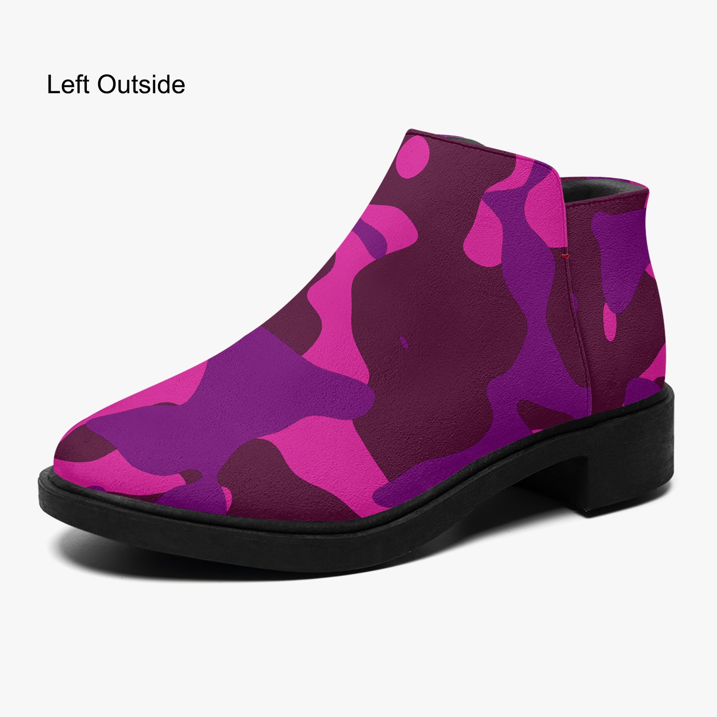 Pink Camouflage elegante Reißverschluss-Stiefeletten Stiefeletten JLR Design