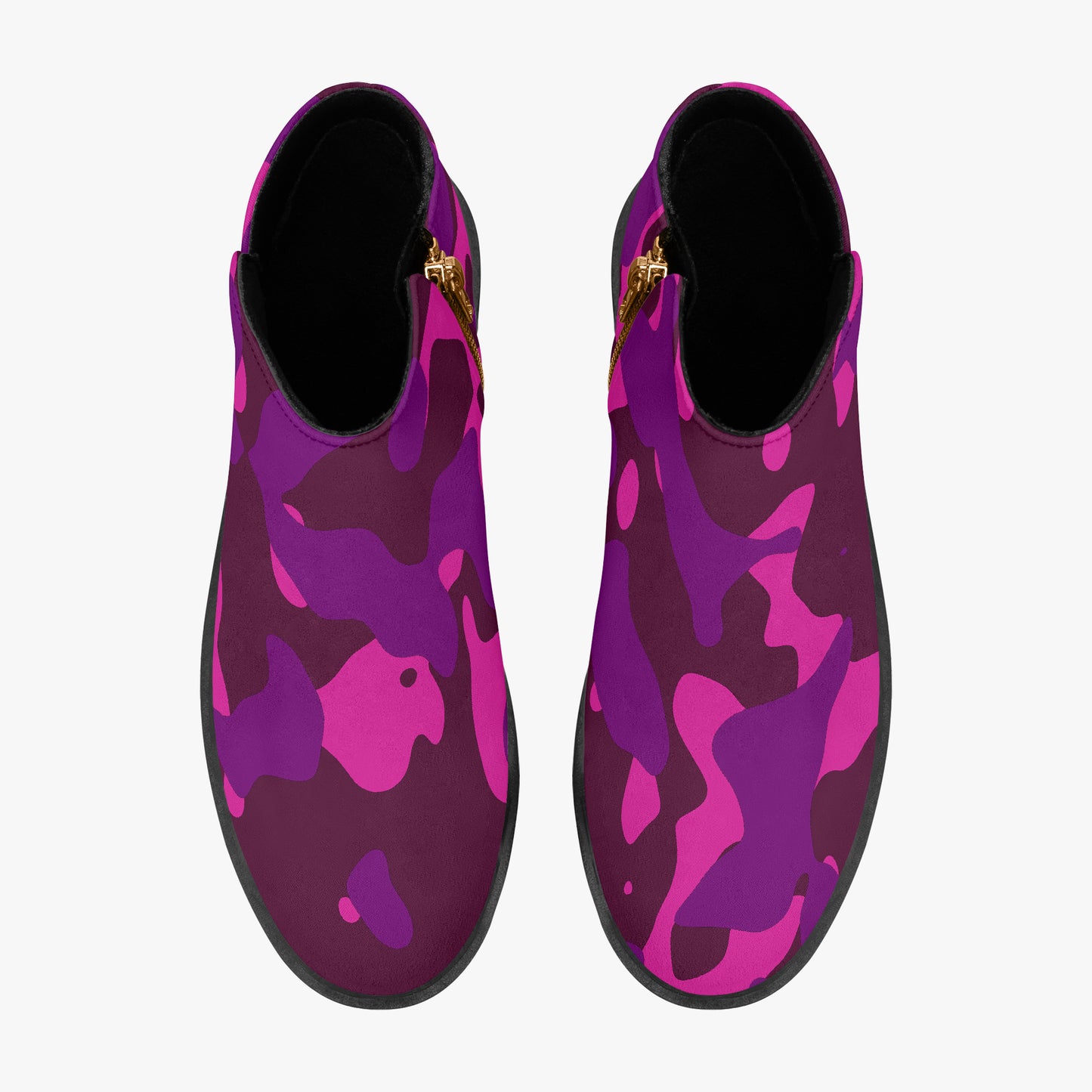 Pink Camouflage elegante Reißverschluss-Stiefeletten Stiefeletten JLR Design