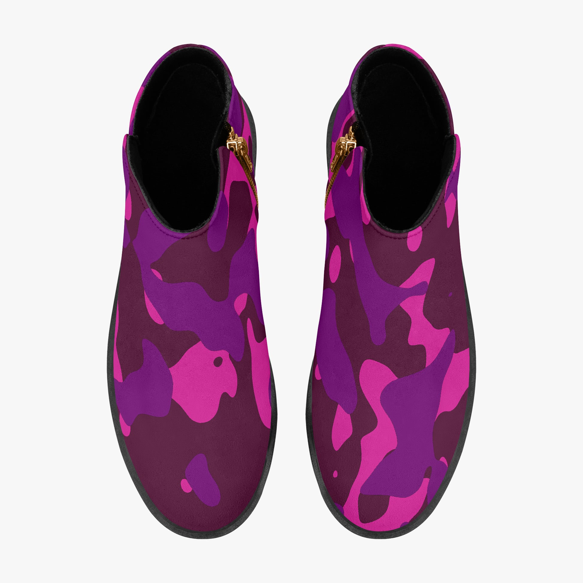 Pink Camouflage elegante Reißverschluss-Stiefeletten Stiefeletten JLR Design