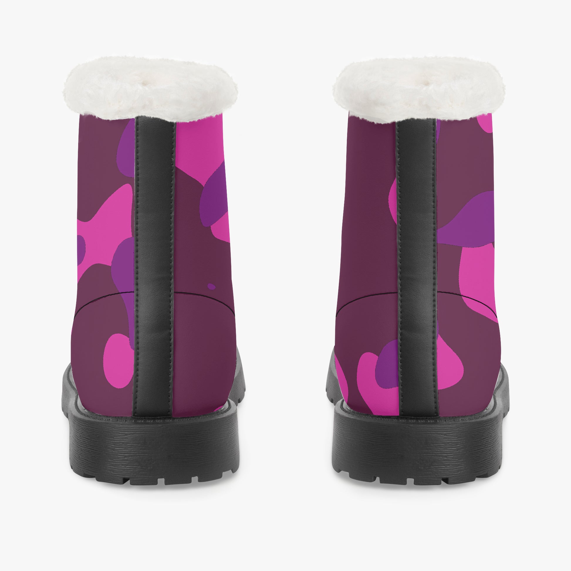 Pink Camouflage Faux Fur Leder Boots Boots JLR Design