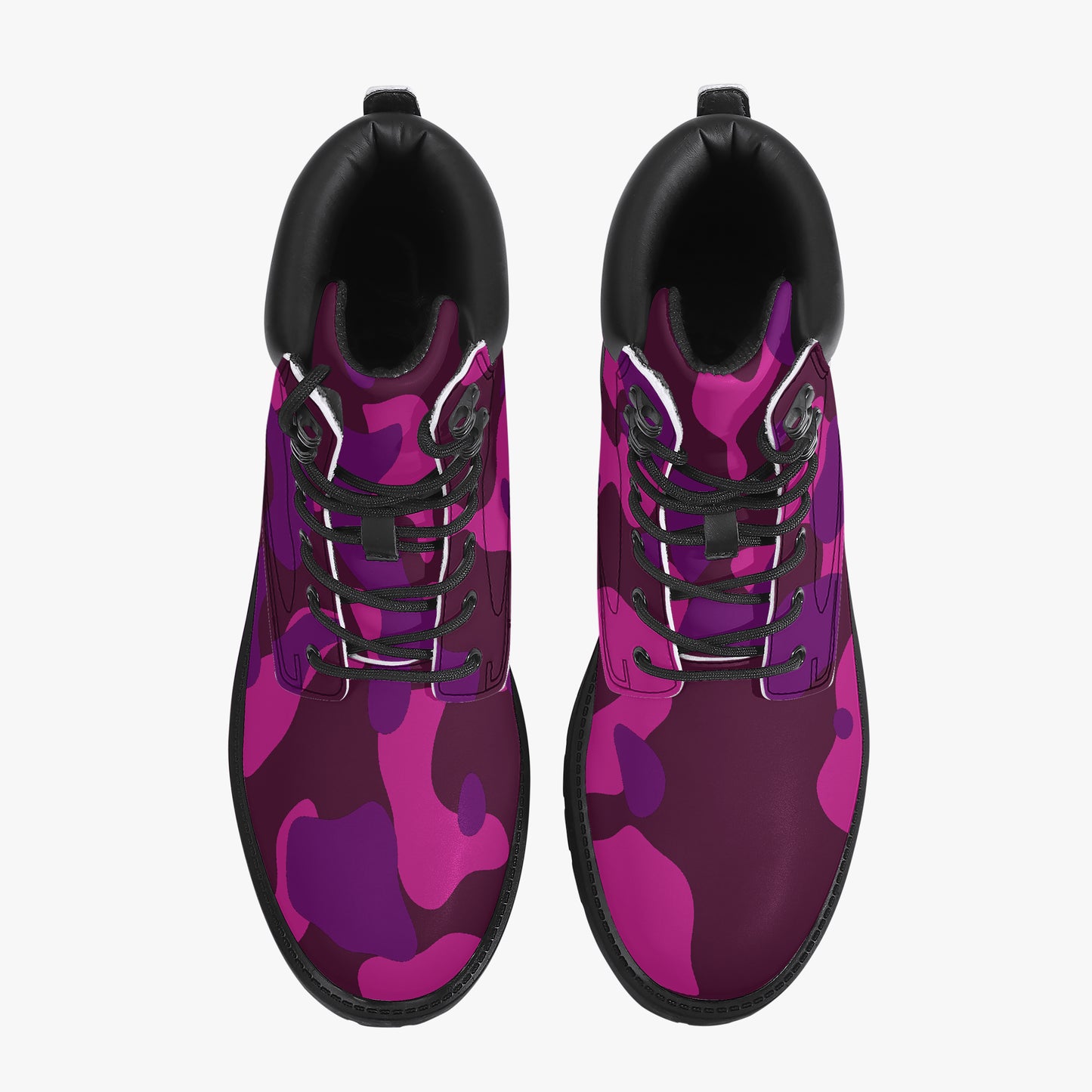 Pink Camouflage Leder Boots | Stylische und Warme Winterstiefel Boots JLR Design