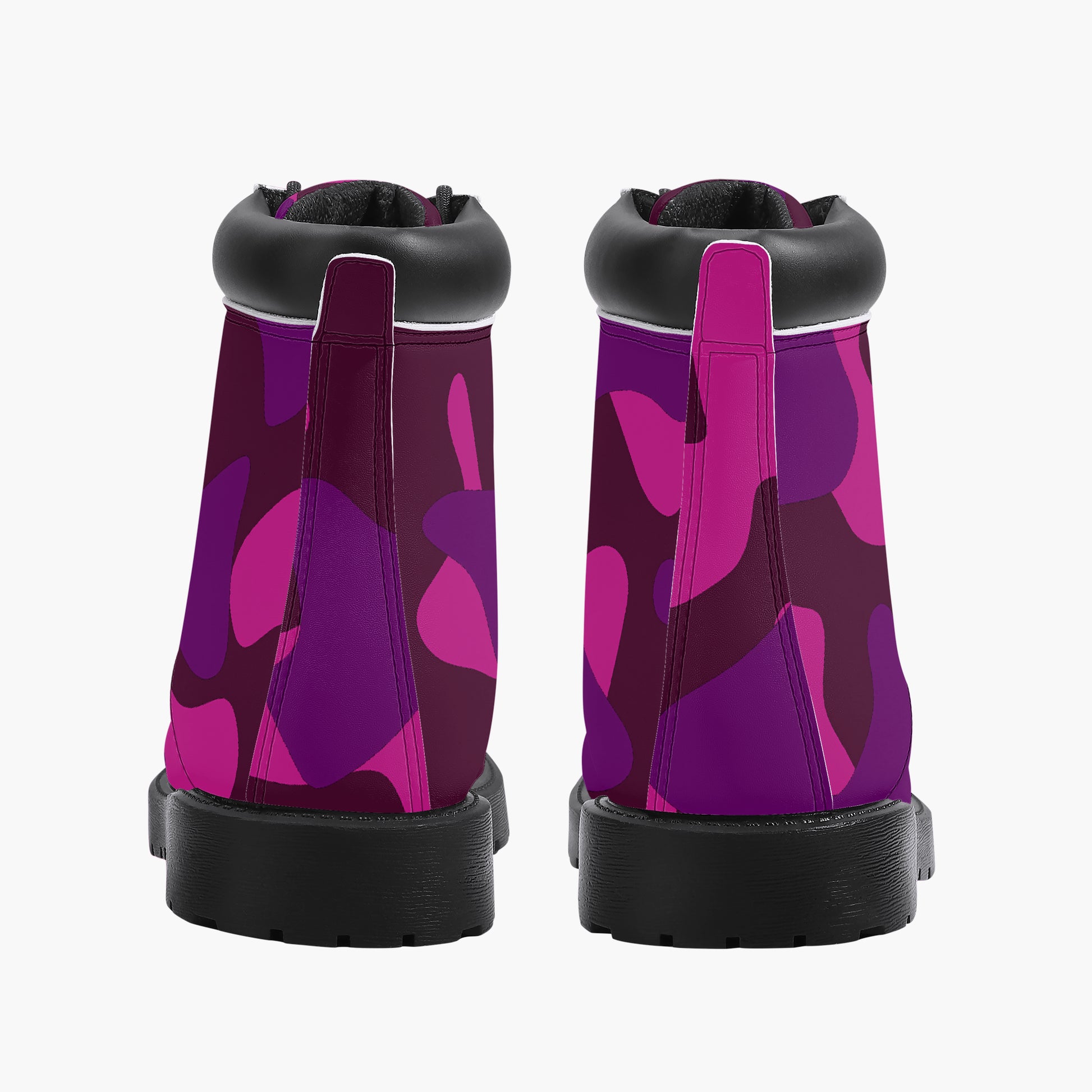 Pink Camouflage Leder Boots | Stylische und Warme Winterstiefel Boots JLR Design