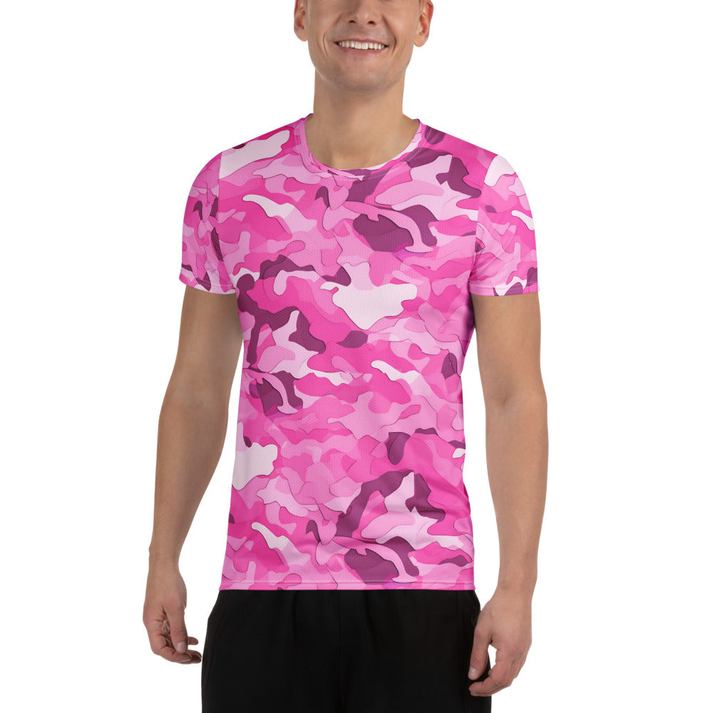 Pink Camouflage v1 Sport-T-Shirt für Herren Sport T-Shirt JLR Design