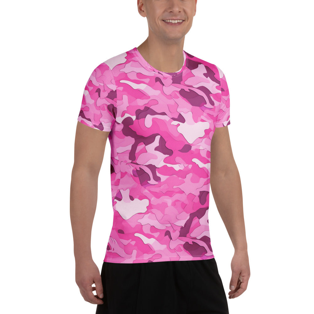 Pink Camouflage v1 Sport-T-Shirt für Herren Sport T-Shirt JLR Design