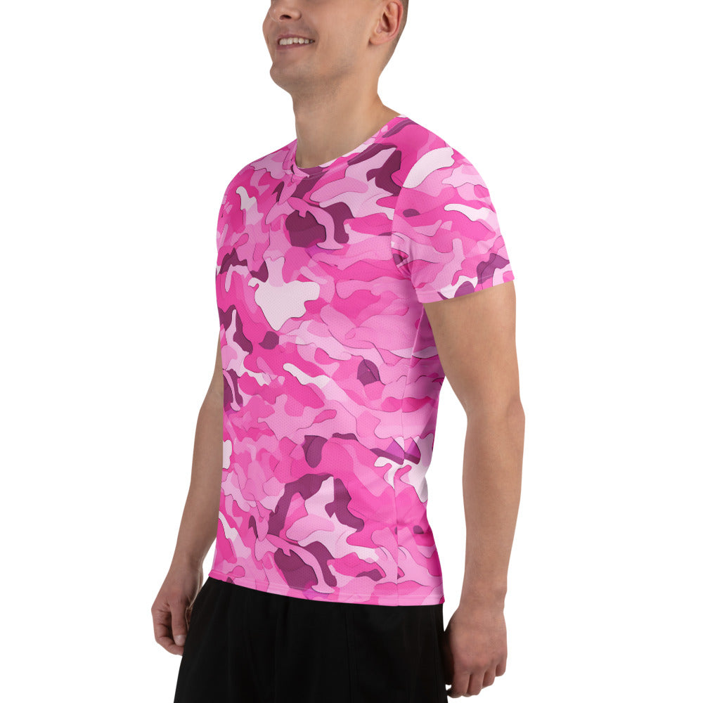 Pink Camouflage v1 Sport-T-Shirt für Herren Sport T-Shirt JLR Design