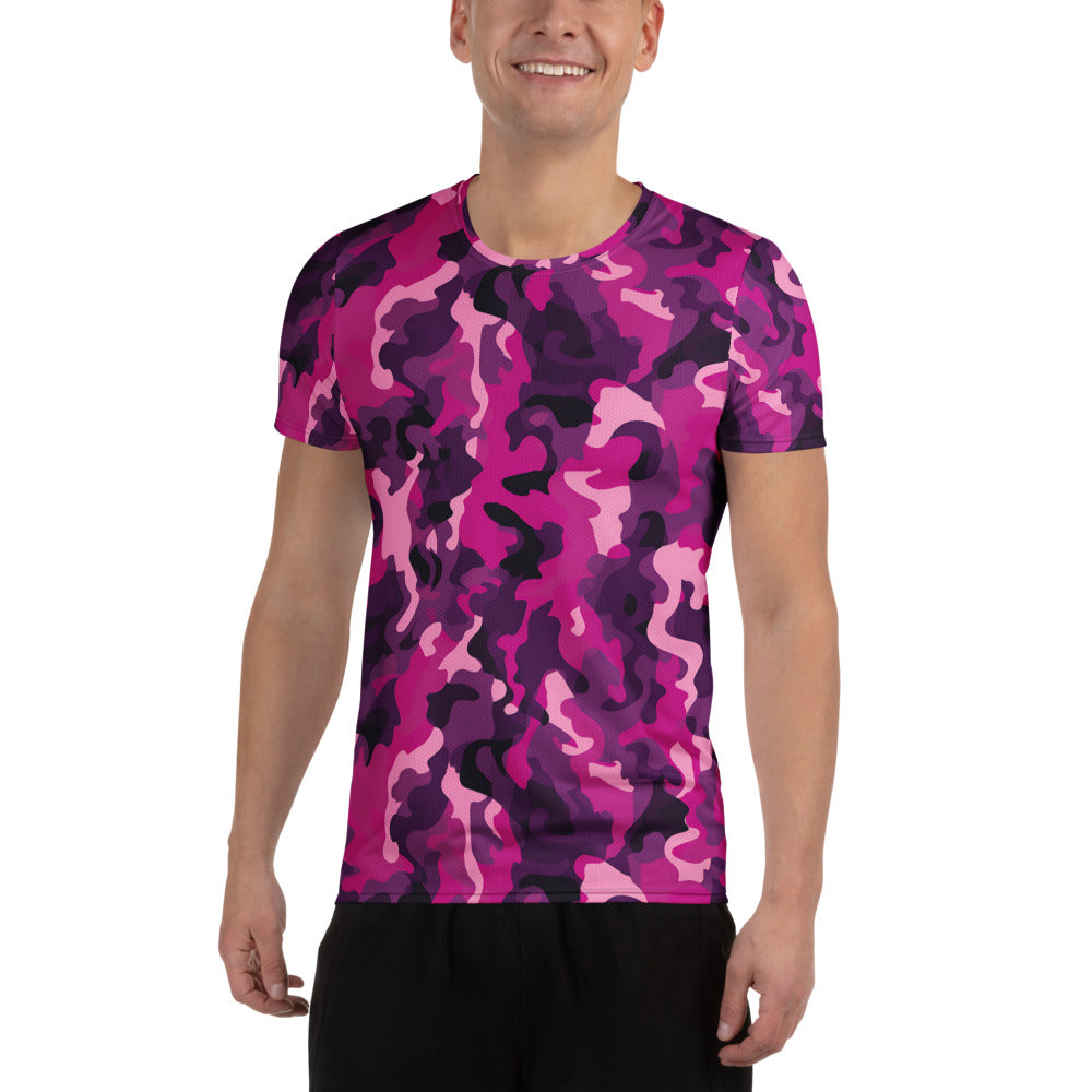 Pink Camouflage v3 Sport-T-Shirt für Herren Sport T-Shirt JLR Design
