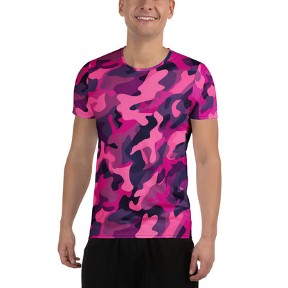 Pink Camouflage v4 Sport-T-Shirt für Herren Sport T-Shirt JLR Design