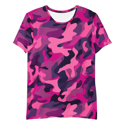 Pink Camouflage v4 Sport-T-Shirt für Herren Sport T-Shirt JLR Design