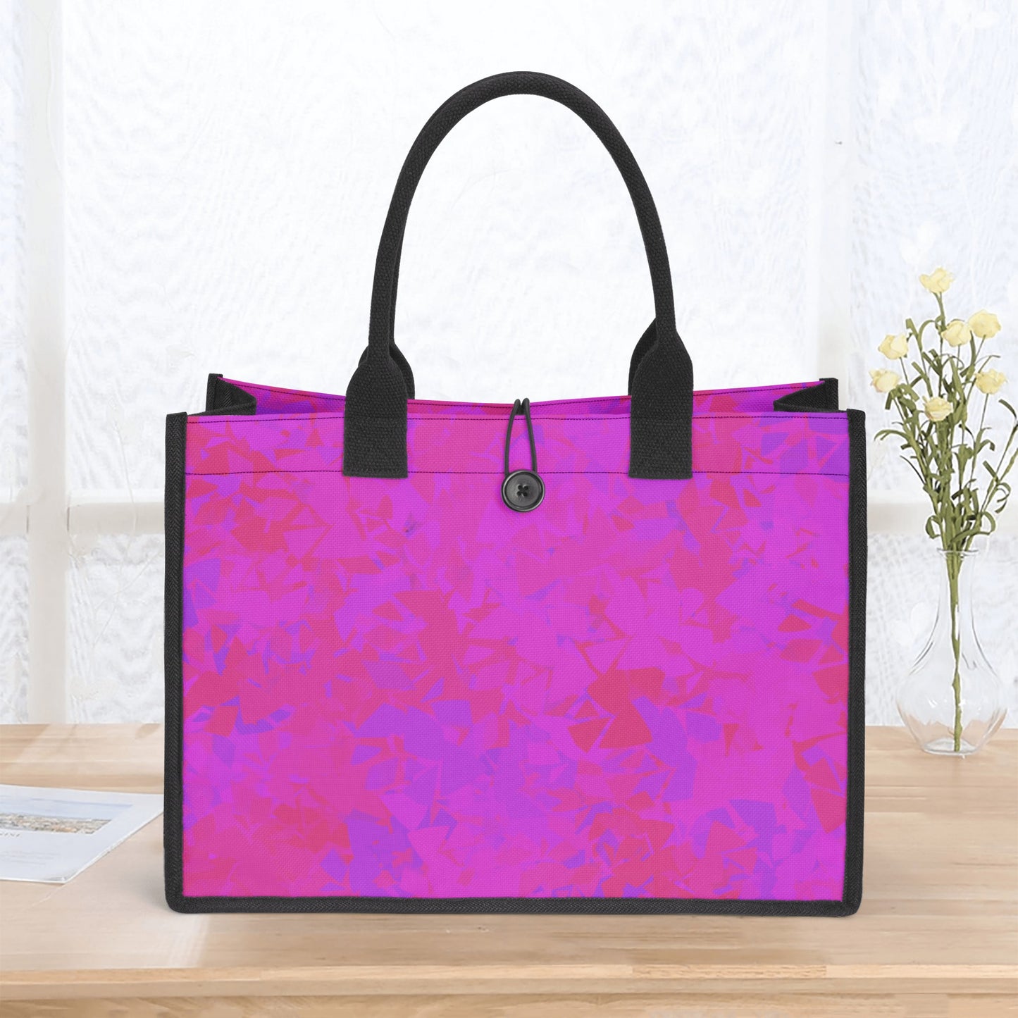 Pink Crystal Canvas Shopper Tasche Einkaufstasche JLR Design