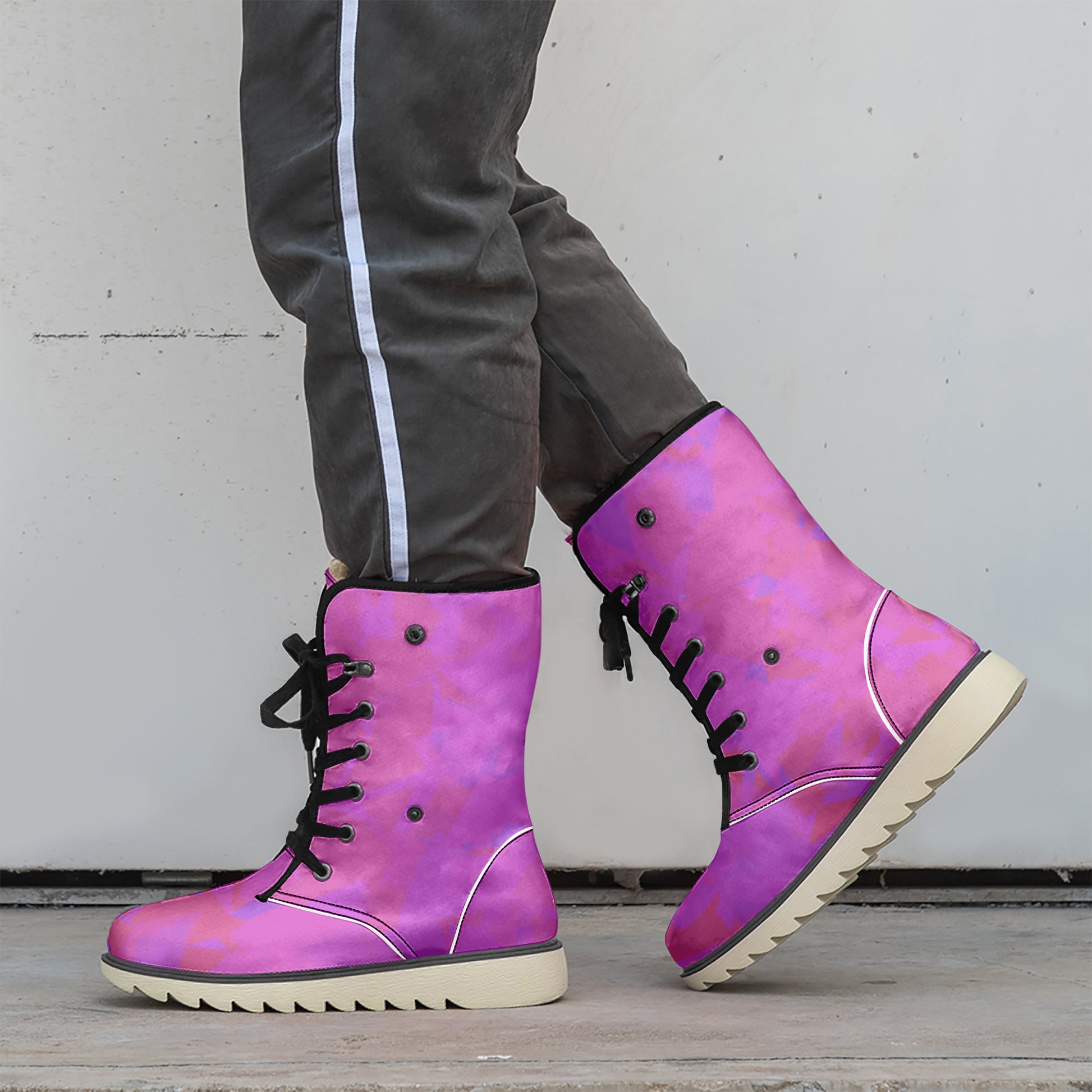 Pink Crystal Chic Boots mit Plüschfutter Stiefel JLR Design