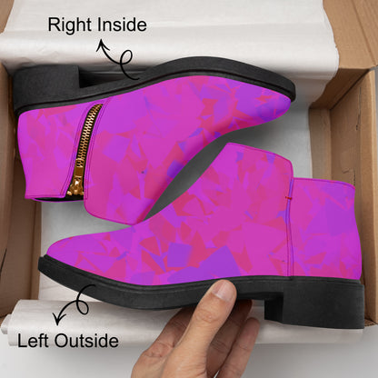 Pink Crystal elegante Reißverschluss-Stiefeletten Stiefeletten JLR Design