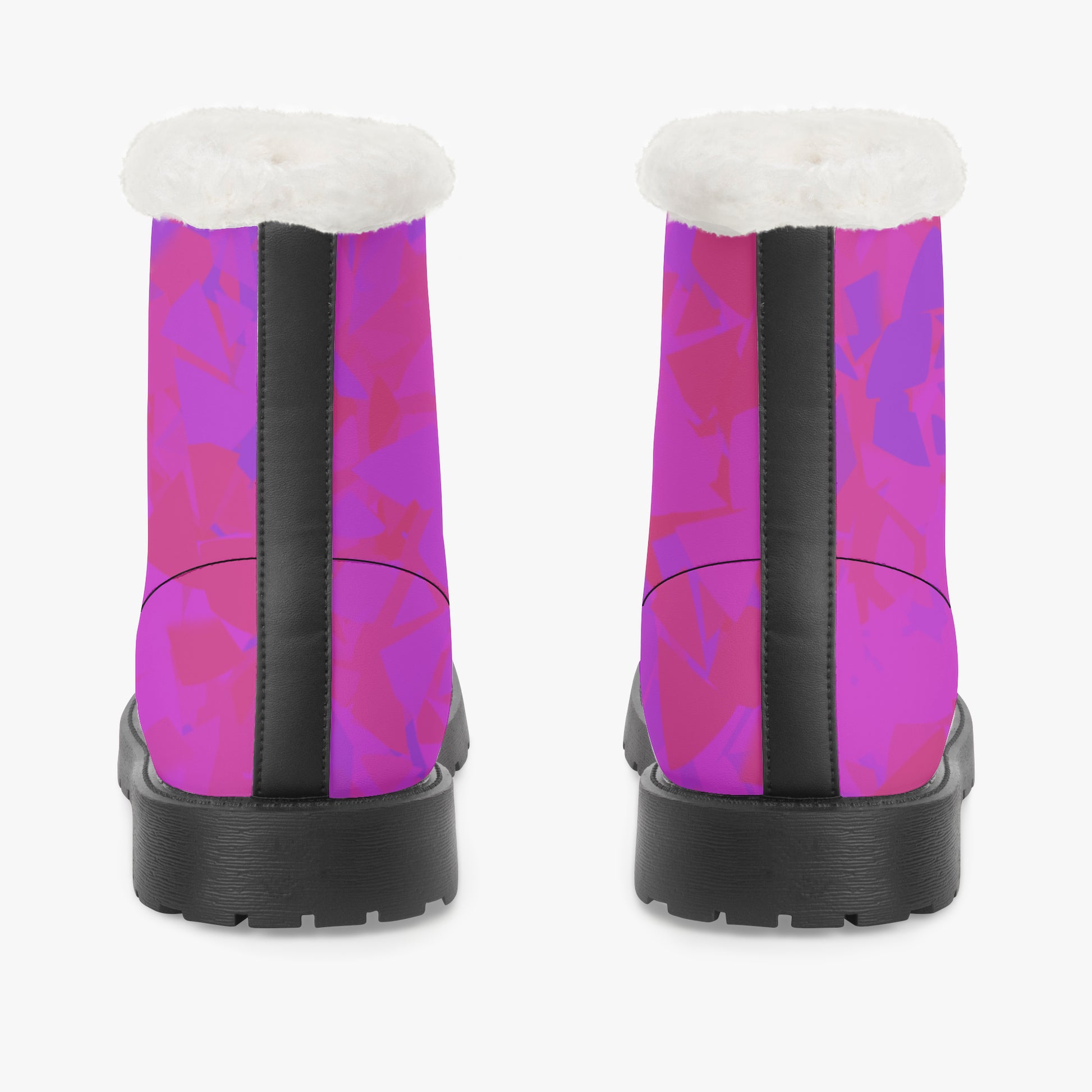 Pink Crystal Faux Fur Leder Boots Boots JLR Design