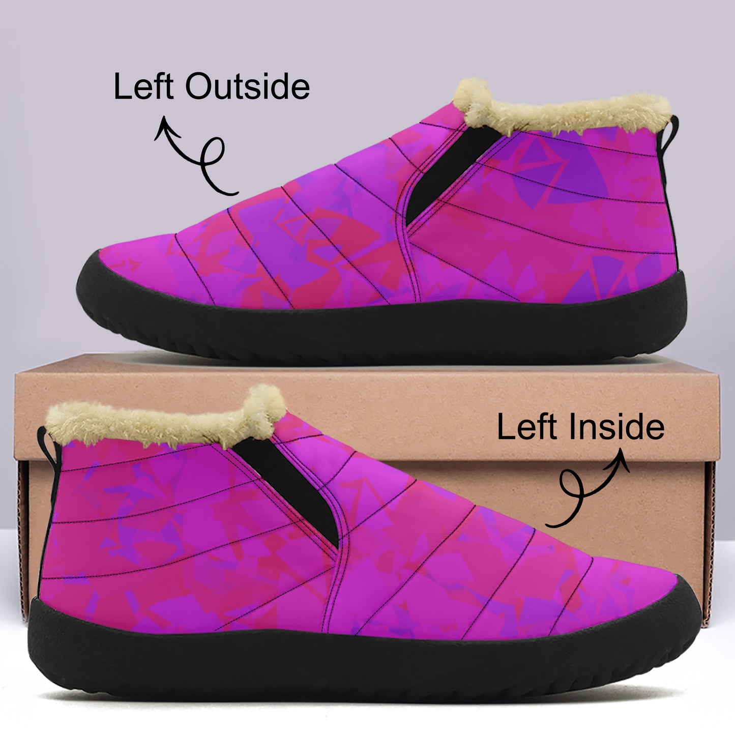 Pink Crystal Faux Fur Slipper Slipper JLR Design