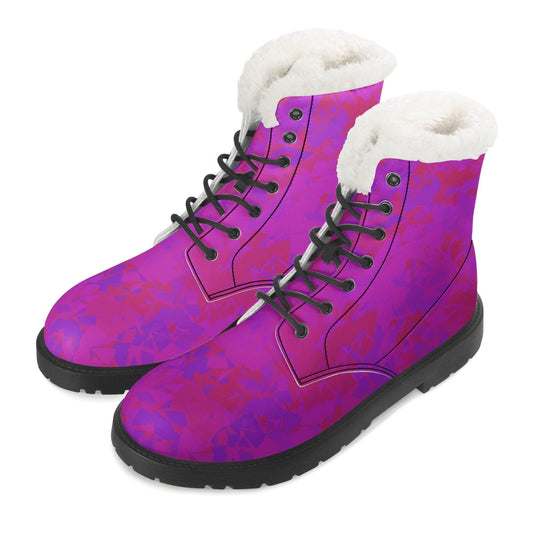 Pink Crystal Faux Fur Stiefel für Damen -- Pink Crystal Faux Fur Stiefel für Damen - undefined Lederstiefel | JLR Design