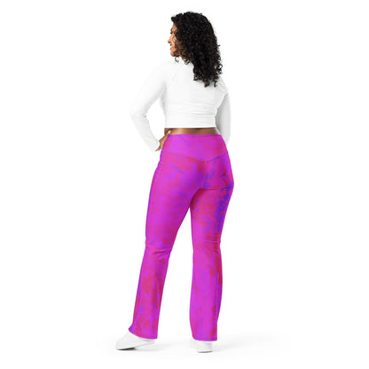 Pink Crystal High Waist Flare Leggings Flare Leggings 69.99 Crystal, Flare, High, Leggings, Pink, Waist JLR Design