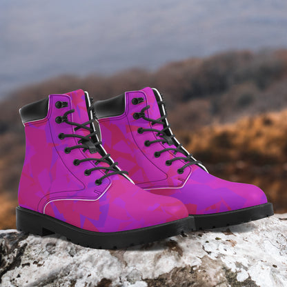 Pink Crystal Leder Boots | Stylische und Warme Winterstiefel Boots JLR Design