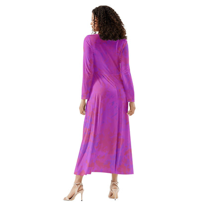 Pink Crystal Long Sleeve Dress Long Sleeve Dress 69.99 Crystal, Dress, Long, Pink, Sleeve JLR Design