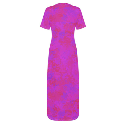 pink-crystal-short-sleeve-long-dress-long-dress-jlr-design-41512 - JLR Design