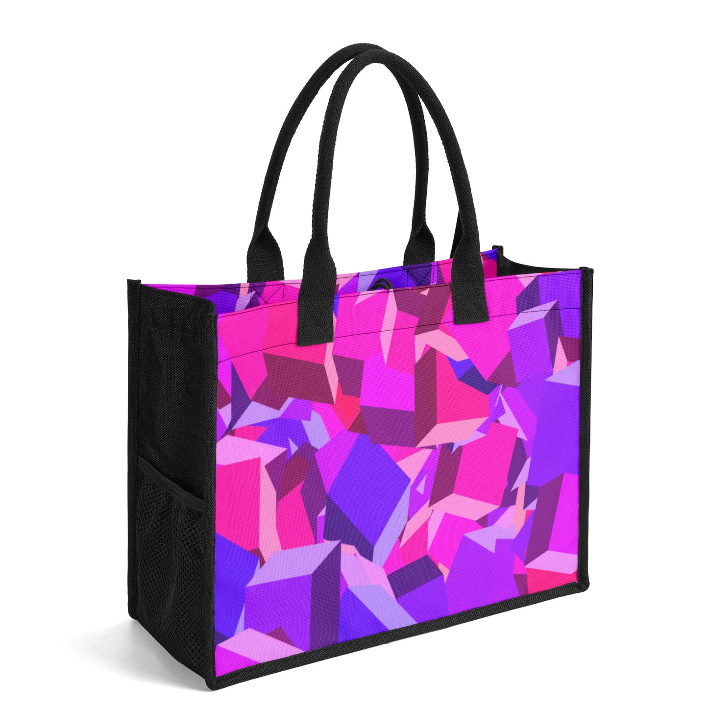 Pink Cube Canvas Shopper Tasche Einkaufstasche JLR Design