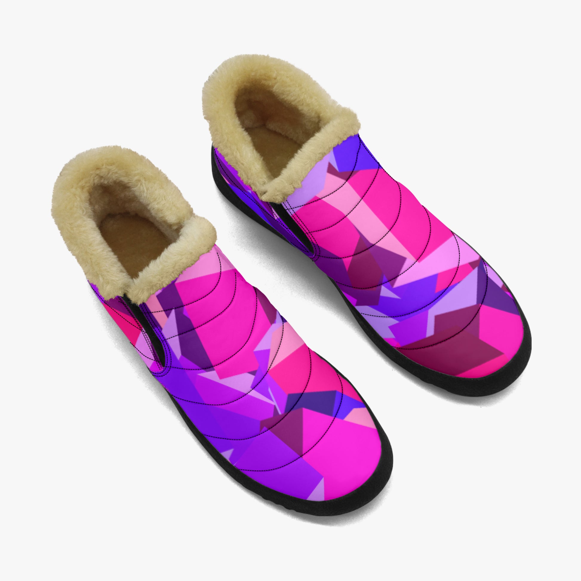 Pink Cube Faux Fur Slipper Slipper JLR Design